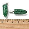 Synthetic Malachite Pointed Pendants G-B127-18P-04-3