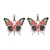Alloy with Black Enamel Pendants AL-CBA2919-02P-02-1