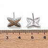 Brass Stud Earrings EJEW-D288-04P-3