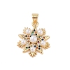 Brass Micro Pave Colorful Cubic Zirconia Pendants KK-E111-34A-G-1