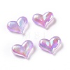 UV Plating Rainbow Iridescent Acrylic Beads OACR-C010-01-2