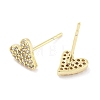Brass Micro Pave Clear Cubic Zirconia Studs Earring for Women EJEW-S217-A03-2