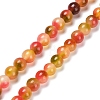 Faceted Rondelle Dyed Natural White Jade Bead Strands G-D073-01A-1