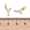 SHEGRACE Brass Micro Pave Clear Cubic Zirconia Pendants XGRQ29617-394G-Y-3