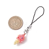 Glass Beaded Ice Cream Pendant Decorations HJEW-MZ00179-01-3