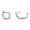 304 Stainless Steel Hoop Earrings Findings STAS-N092-191-3