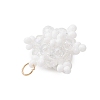 Glass Seed Beaded Snowflake Pendants PALLOY-MZ00815-01-4