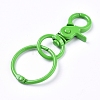 Baking Painted Alloy Swivel Keychain Clasp Findings KEYC-WH0016-40A-2