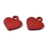 Spray Painted Alloy Charms PALLOY-S133-005B-RS-2