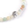 Natural Flower Amazonite Stretch Bracelets BJEW-JB03939-05-2