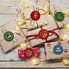Christmas Theme 6Pcs  Brass Wax Seal Stamp Head AJEW-CP0001-87B-5