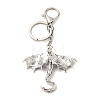 Dragon Alloy Rhinestone Pendant Keychains LS-KEYC-G065-01D-3
