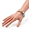 Curved Tube Beads Stretch Bracelet for Girl Women BJEW-JB06941-01-3