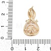 Brass Micro Pave Clear Cubic Zirconia European Dangle Charms Bails KK-Q026-14G-3