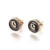 Golden Tone 304 Stainless Steel Stud Earrings EJEW-L222-05G-1