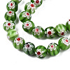 Handmade Millefiori Glass Beads Strands LK-T001-10I-3