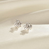 925 Sterling Silver Stud Earrings for Women EJEW-F341-01P-2