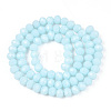 Opaque Solid Color Glass Beads Strands EGLA-A034-P2mm-D06-2