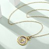 Brass Twelve Constellations Tarot Pendant Necklaces NJEW-Q006-01H-G-1