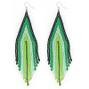 Bohemian Style Handmade Beaded Tassel Earrings for Women JF0314-7-1