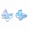 Two Tone Transparent Spray Painted Glass Charms LS-GLAA-T016-22C-2