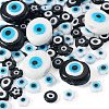74Pcs 10 Styles Handmade Evil Eye Lampwork Beads LAMP-TA0002-73-2