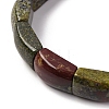 Natural Dragon Blood Bead Stretch Bracelets for Women Men BJEW-C097-02A-07-2