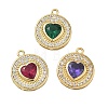 Brass Micro Pave Cubic Zirconia Pendants KK-CBA74BF-12G-01-1