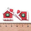 Christmas Theme Opaque Resin Pendants RESI-N039-104-3