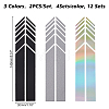 12Sets 3 Colors Waterproof Reflective PET Car Stickers DIY-FH0003-54-2