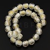 Handmade Gold and Silver Foil Glass Round Beads Strands FOIL-L002-A-06-2