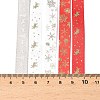 10M  5 Colors Hot Stamping Christmas Polyester Ribbons Set OCOR-XCP0002-03-3
