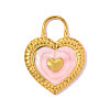 Valentine's Day 304 Stainless Steel Enamel Pendants STAS-OY016-68G-1