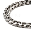 304 Stainless Steel Cuban Link Chain Bracelet NJEW-D050-02D-P-3