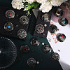 CHGCRAFT 15 Sets 15 Styles Flower/Indian Head Alloy & Imitation Turquoise Craft Solid Rivet FIND-CA0008-74-4