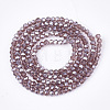 Electroplate Glass Beads Strands EGLA-T013-04F-2