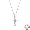 925 Sterling Silver Pave 5A Clear Cubic Zirconia Pendants SE-CBA9BBC-14P-1