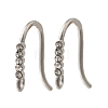 304 Stainless Steel Rhinestone Earring Hooks STAS-D310-01P-02-1