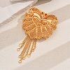 Elegant Alloy Tassel Brooches for Clothing ME8440-1