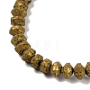 Electroplated Natural Lava Rock Beads Strands G-A234-F02-01D-3