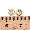 Brass Micro Pave Cubic Zirconia Beads KK-H533-03G-3