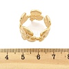 Flower Brass Cuff Rings for Women RJEW-B119-14G-01-5