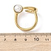 Opaque Acrylic Imitation Pearl Cuff Rings RJEW-P177-03D-G-5
