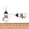 Christmas Handmade Lampwork Dangle Earrings EJEW-JE07516-01-4