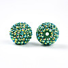 Chunky Resin Rhinestone Bubblegum Ball Beads RESI-S256-20mm-SAB13-2