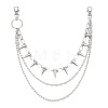 Aluminum & Alloy Spike Rivets 3 Layer Trousers Chains WGE957A-01-4