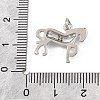 Brass Micro Pave Clear Cubic Zirconia Pendants KK-B177-11P-3