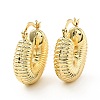 Brass Croissant Chunky Hoop Earrings for Women X-KK-D080-16G-02-1