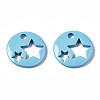 Spray Painted Brass Charms LS-KK-Q252-003D-1