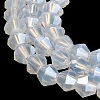 Imitation Jade Electroplate Glass Beads Strands GLAA-F029-J4mm-C05-3